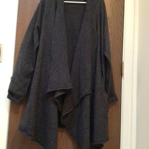 NEW Moyuru gray cardigan knit coat 100% wool, Japan, oversized, sz S-M